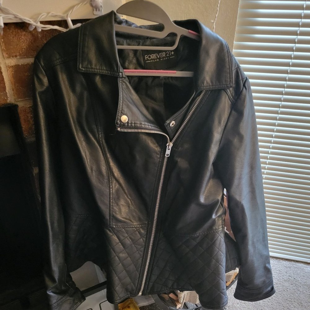 Black leather jacket